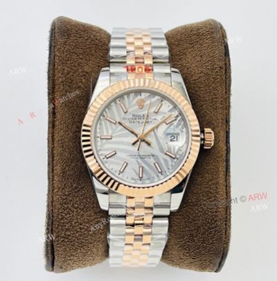 Replica Rolex Datejust Two Tone Rose Gold 31mm Watch Swiss 2671